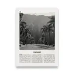Monochrome landscape travel poster