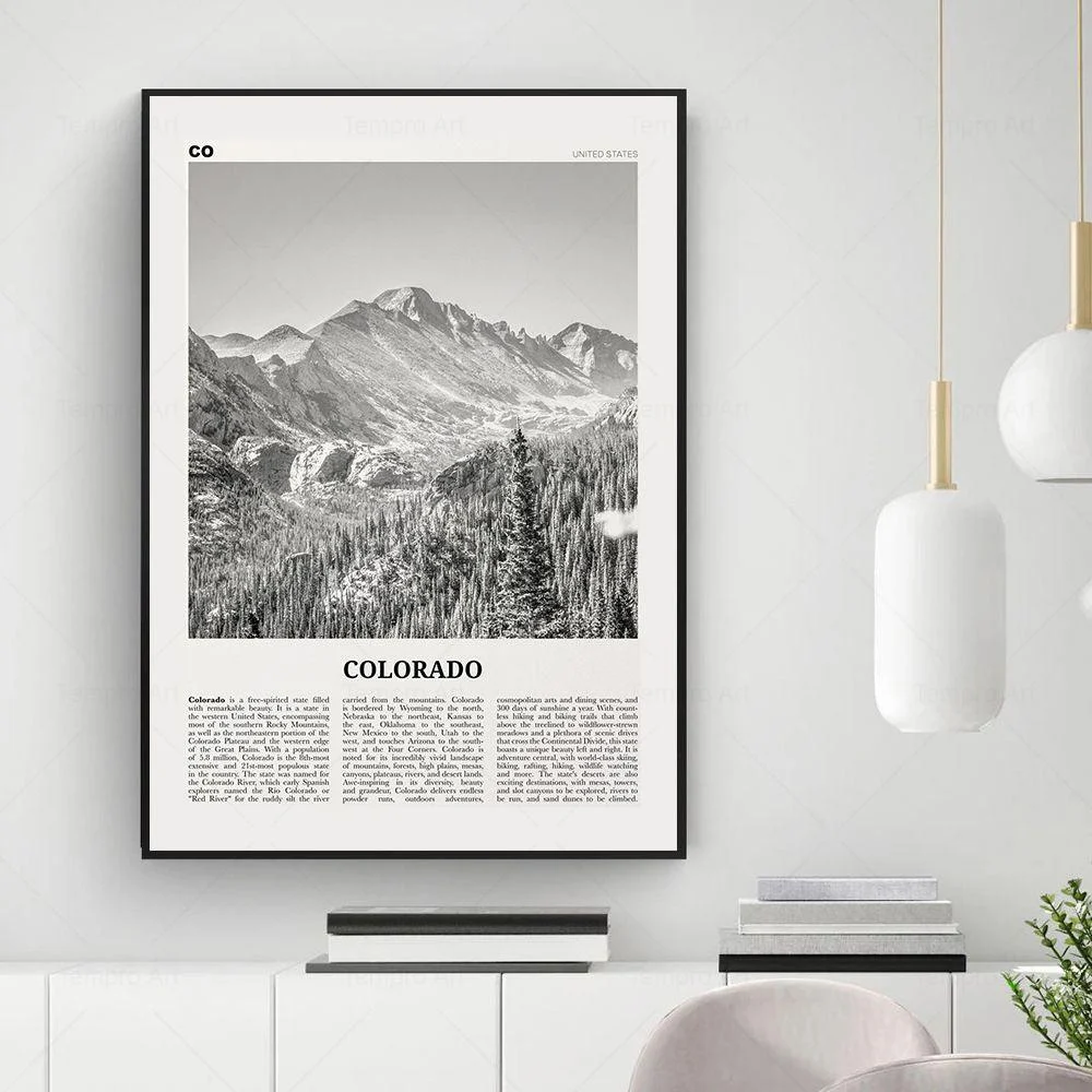 Monochrome Landscape Travel Poster 944411