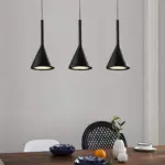 Morandi dreieck hangeleuchte modern schwarz weiss gelb pendelleuchte xlumina