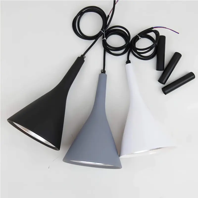 Morandi dreieck hangeleuchte modern schwarz weiss gelb pendelleuchte xlumina