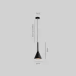 Morandi dreieck hangeleuchte modern schwarz weiss gelb pendelleuchte xlumina