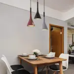 Morandi dreieck hangeleuchte modern schwarz weiss gelb pendelleuchte xlumina