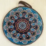 Moroccan style pattern ceramic coaster