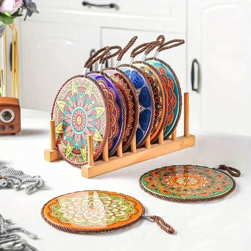 Moroccan Style Pattern Ceramic Coaster 609378