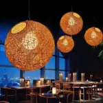 Multi colored led restaurant pendant ball lights
