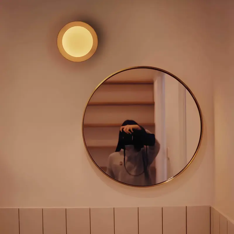 Natura weissholz minimalistische wandlampe elegantes design led beleuchtung wohnzimmer schlafzimmer xlumina7