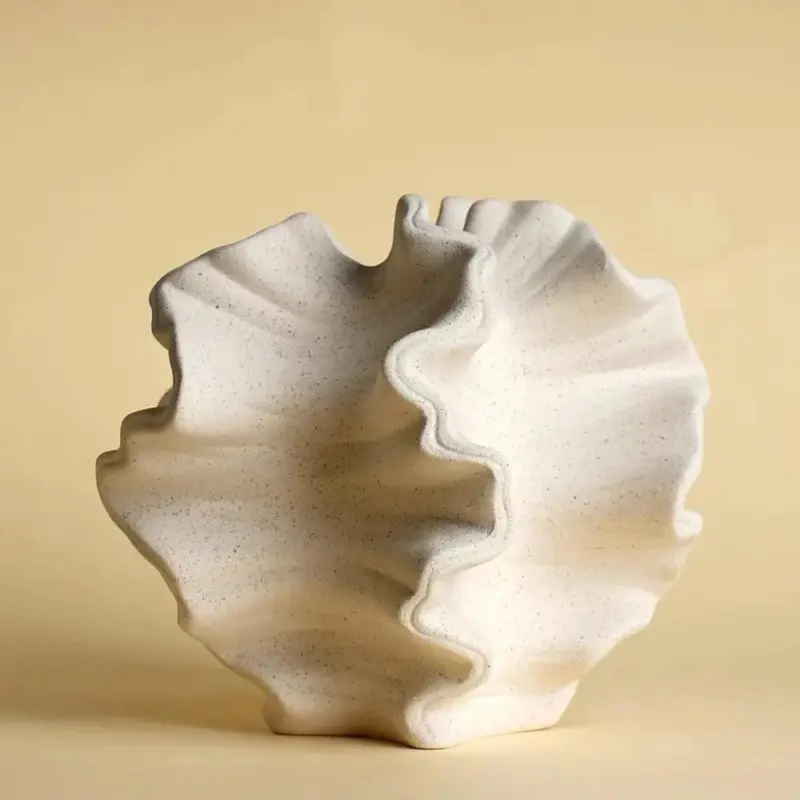 Natural look ceramic coral design vase