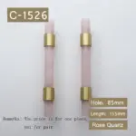 Natural stone brass door handles