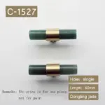 Natural stone brass door handles