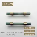 Natural stone brass door handles