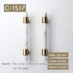 Natural stone brass door handles