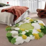 New zealand wool moss rug patchandbagel