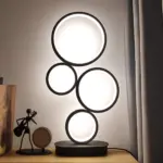Ninalight gestapelte tischlampe mit kreisfoermigem fussstueck modern design wohnzimmer schlafzimmer xlumina