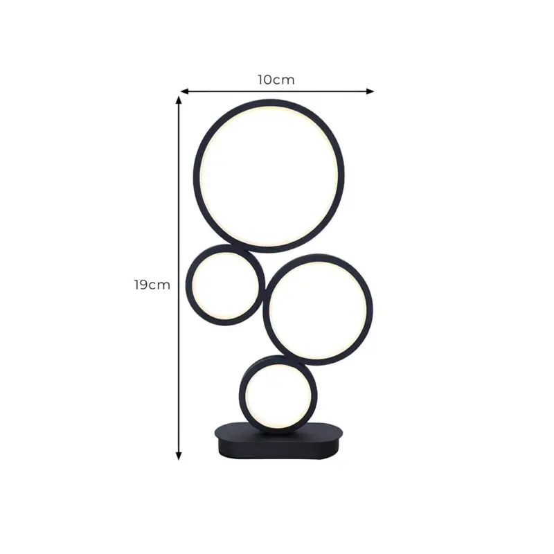 Ninalight gestapelte tischlampe mit kreisfoermigem fussstueck modern design wohnzimmer schlafzimmer xlumina5
