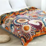 Nordic boho cotton throw blanket