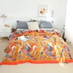 Nordic boho cotton throw blanket