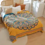 Nordic boho cotton throw blanket
