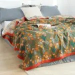 Nordic boho cotton throw blanket