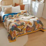 Nordic boho cotton throw blanket