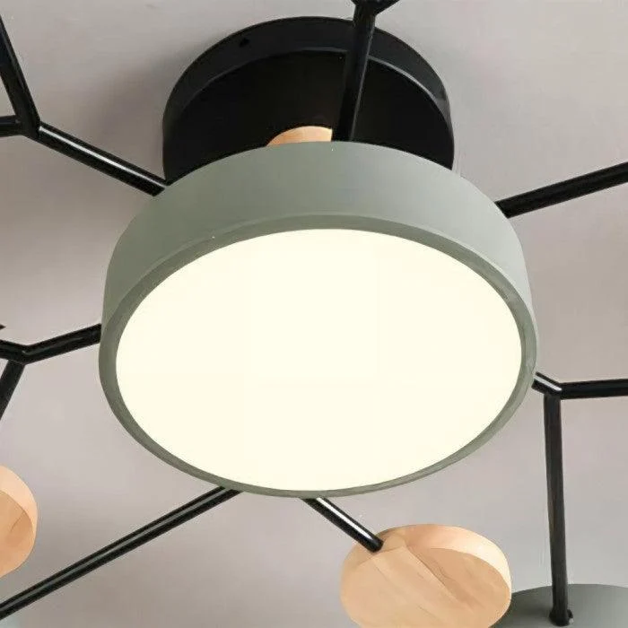 Nordic Branched Disc Led Ceiling Lamp Hl215 11