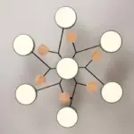 Nordic branched disc led ceiling lamp hl215