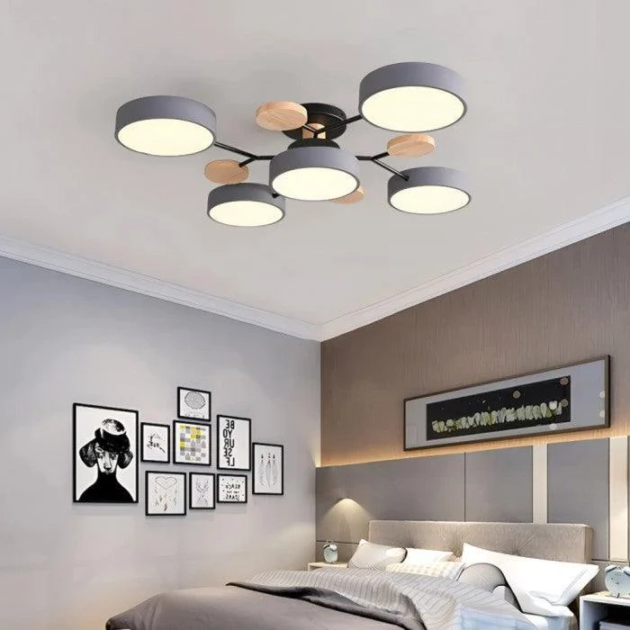 Nordic Branched Disc Led Ceiling Lamp Hl215 5