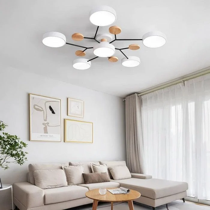 Nordic Branched Disc Led Ceiling Lamp Hl215 8