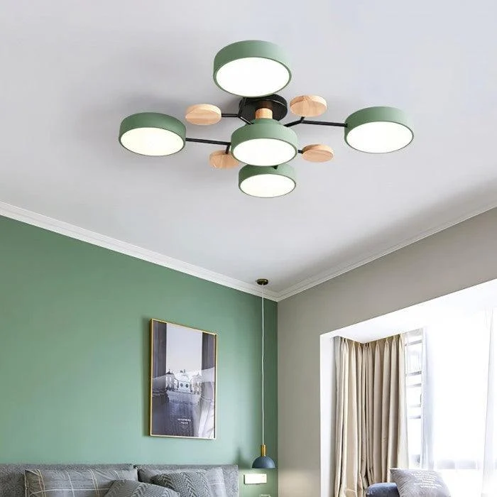 Nordic Branched Disc Led Ceiling Lamp Hl215 9