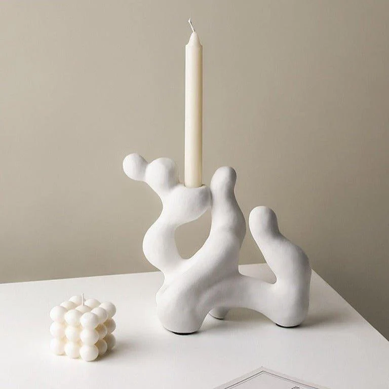 Nordic Ceramic Irregular Candlestick Holder 431701