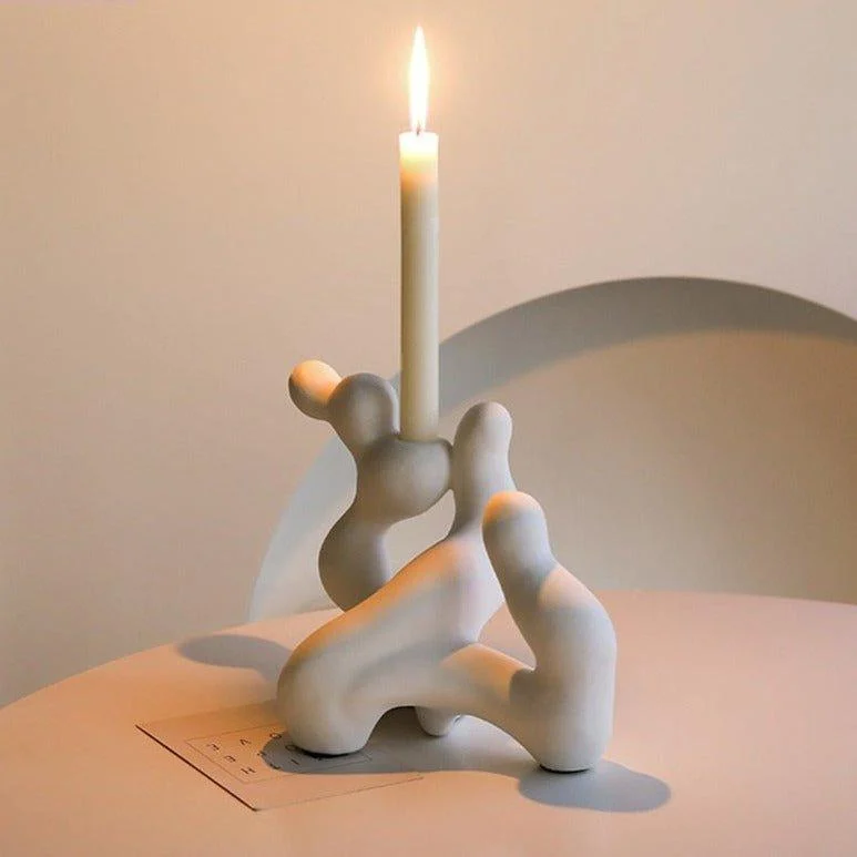 Nordic Ceramic Irregular Candlestick Holder 720302