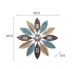 Nordic creative metal feather wall clock