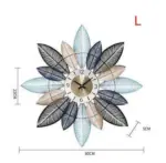 Nordic creative metal feather wall clock