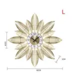 Nordic creative metal feather wall clock