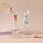 Nordic iridescent candle holders