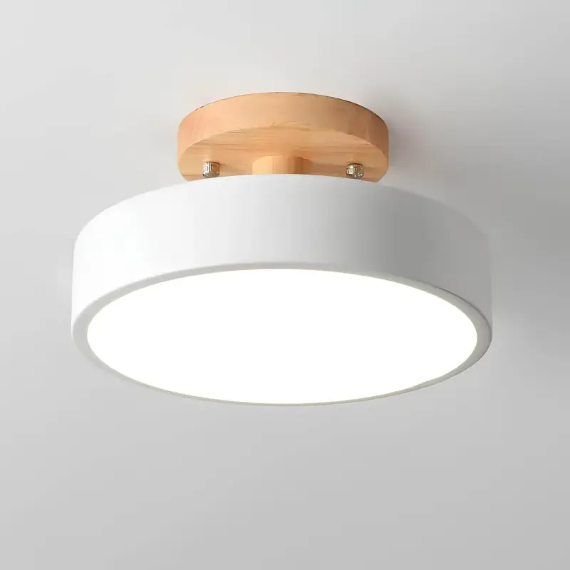 Nordic log runde led halbeinbau deckenleuchte modern design energiesparend warmweiss xlumina2