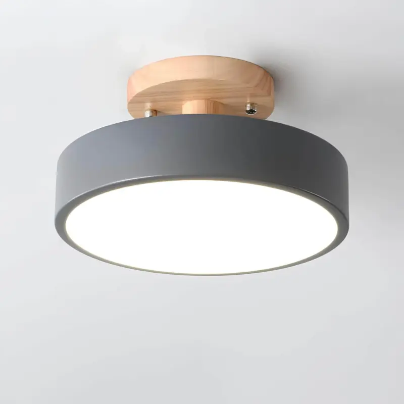 Nordic log runde led halbeinbau deckenleuchte modern design energiesparend warmweiss xlumina4