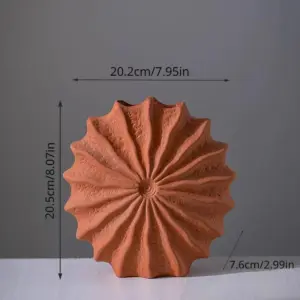 Nordic Minimal Red Ceramic Vase
