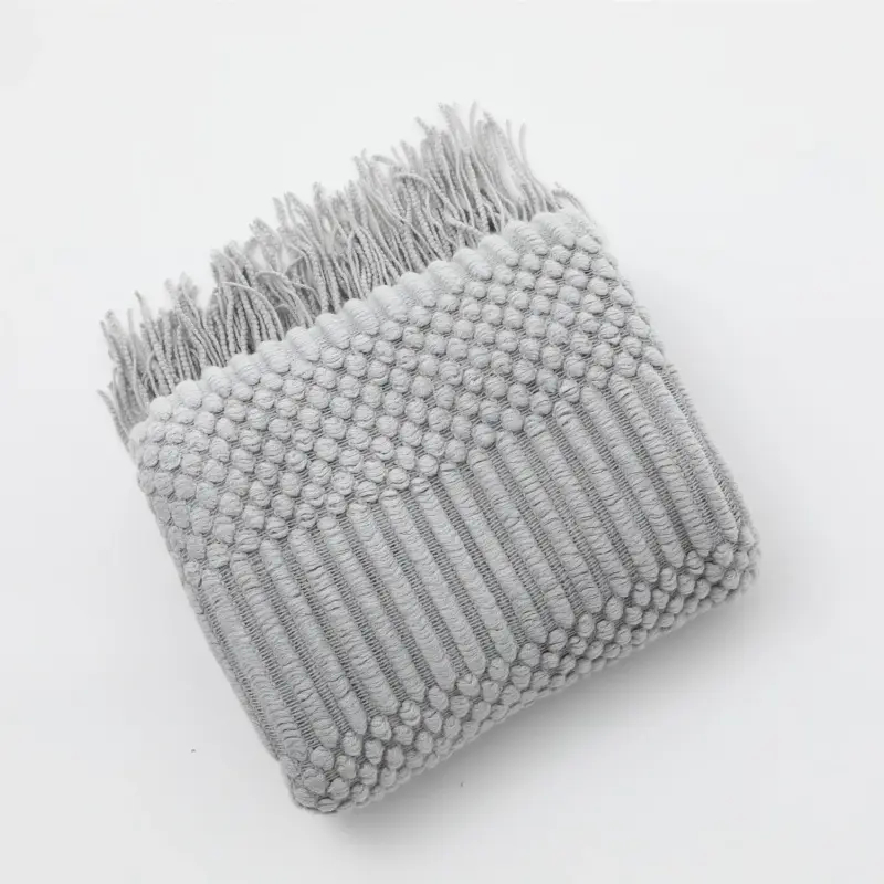 Nordic solid sofa knitted blanket