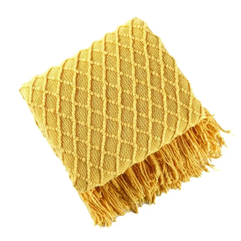 Nordic solid sofa knitted blanket