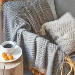 Nordic solid sofa knitted blanket
