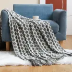 Nordic solid sofa knitted blanket