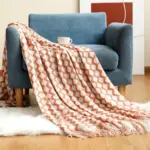 Nordic solid sofa knitted blanket