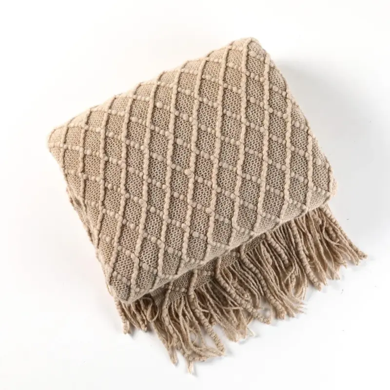 Nordic solid sofa knitted blanket