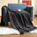 Nordic solid sofa knitted blanket