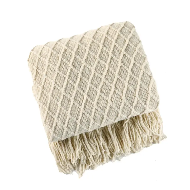 Nordic solid sofa knitted blanket