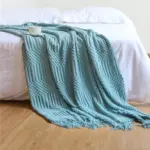 Nordic solid sofa knitted blanket