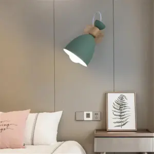 Modern LED Wooden Bedroom Wall Lamp