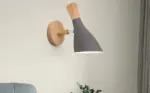 Nordic solid wood bedroom wall light mod description