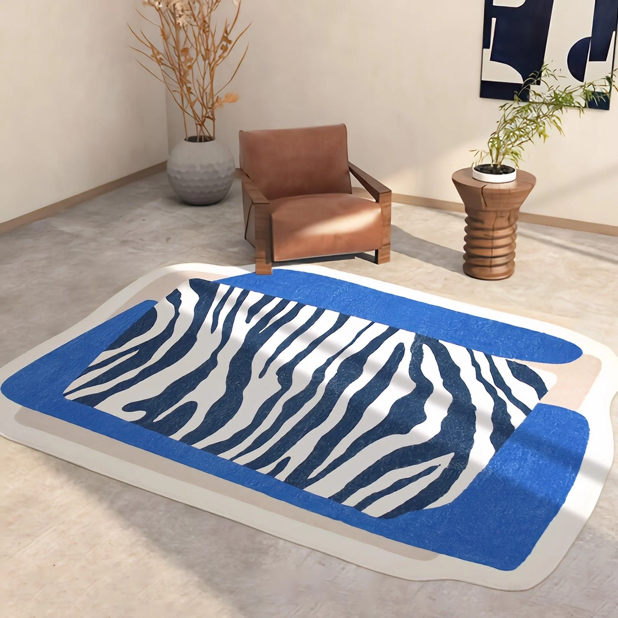 Nordic Striped Large Area Plush Soft Rug 362143