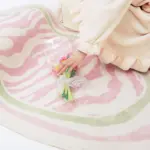 Nordic striped large area plush soft rug